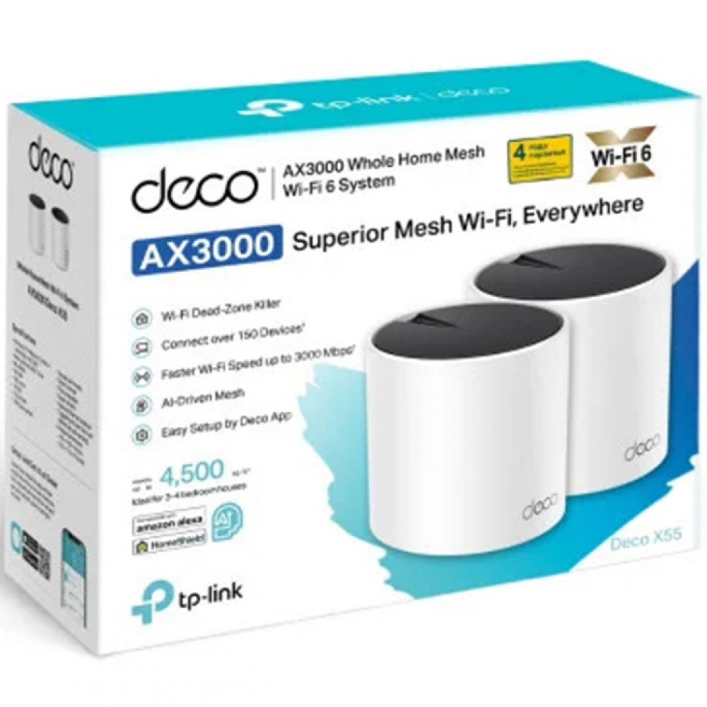 Маршрутизатор для дома TP-Link Deco X55(2-pack) Deco X55(2-pack)(EU) - миниатюра 6