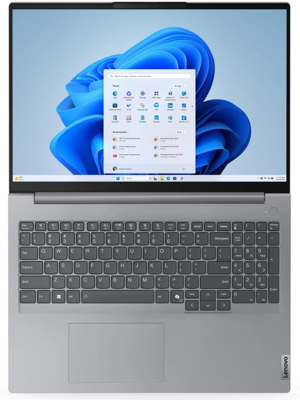 Ноутбук Lenovo ThinkBook 16 G7 ARP 21MW009QSA 16 ", WUXGA 1920x1200 (16:10), AMD, Ryzen 7, 16 Гб, 512 ГБ, AMD Radeon 680M - миниатюра 7