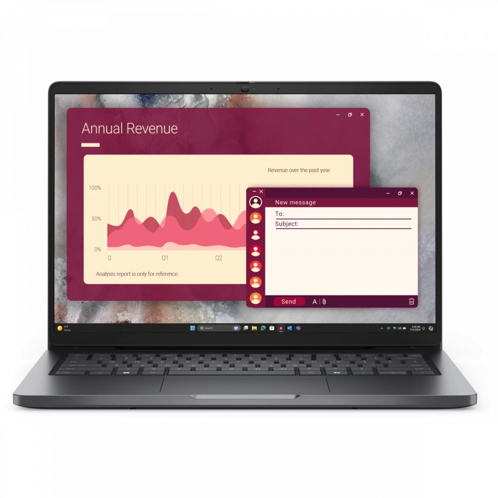 Ноутбук Dell Pro 14 Magnetite PRO14-7653 14 ", WUXGA 1920x1200 (16:10), Intel, Core Ultra 7, 16 Гб, 512 ГБ, Intel Graphics, Linux - миниатюра 7