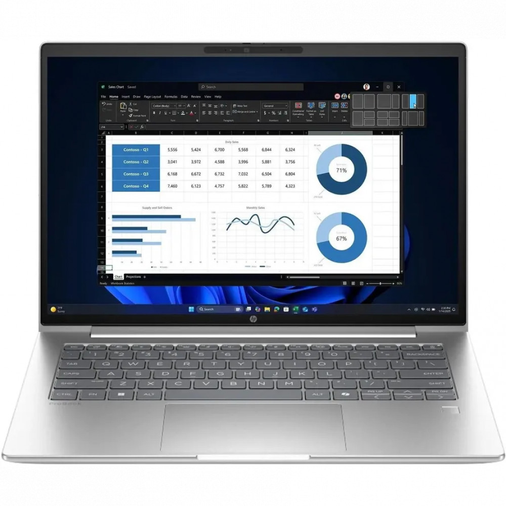 Ноутбук HP ProBook 4 G1i BX7Y0AT 14 ", WUXGA 1920x1200 (16:10), Intel, Core i5, 16 Гб, 512 ГБ, Intel Iris Xe Graphics, Windows 11 Pro - миниатюра 7