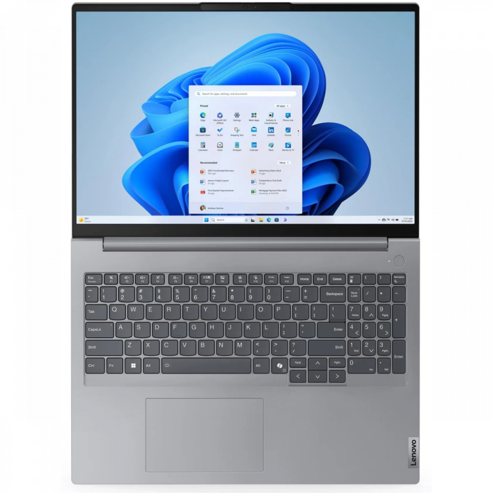 Ноутбук Lenovo ThinkBook 16 G7 ARP 21MWA0ATIN 16 ", WUXGA 1920x1200 (16:10), AMD, Ryzen 7, 16 Гб, 512 ГБ, AMD Radeon 680M - миниатюра 6