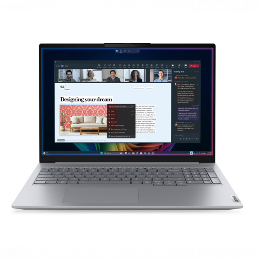 Ноутбук Lenovo 21UR008FFW 16 ", WUXGA 1920x1200 (16:10), Intel, Core Ultra 5, 16 Гб, 512 ГБ, Intel Graphics - миниатюра 2