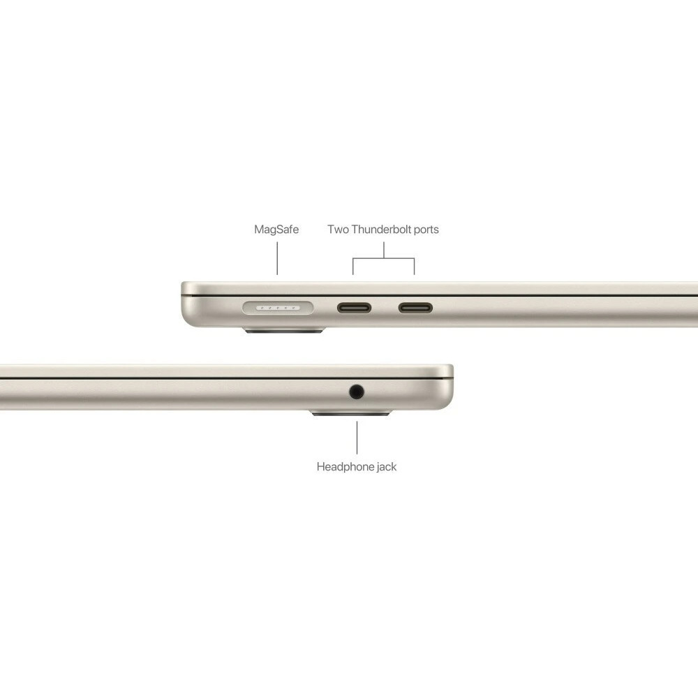 Ноутбук Apple MacBook Air 13 M4 Starlight MW103ZA/A 13.6 ", WQXGA 2560x1664 (16:10), Apple, M4 series, 16 Гб, 512 ГБ, Apple M4 10-core, Mac OS - миниатюра 9