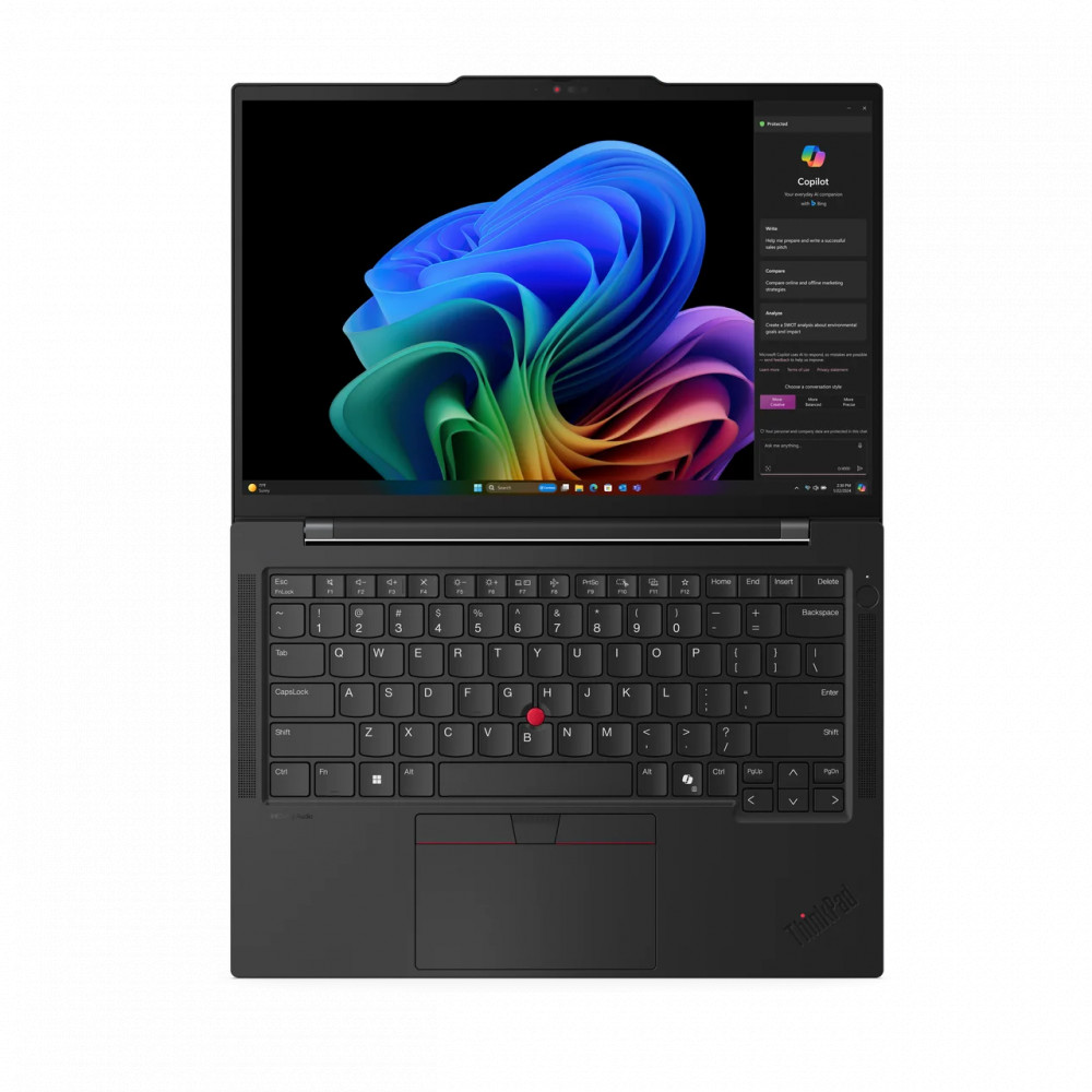 Ноутбук Lenovo ThinkPad T14s Gen 6 21N1000DRT 14 ", FHD 1920x1080 (16:9), Qualcomm, Snapdragon X Elite, 32 Гб, 512 ГБ, Qualcomm® Adreno™ GPU, Windows 11 Pro - миниатюра 7