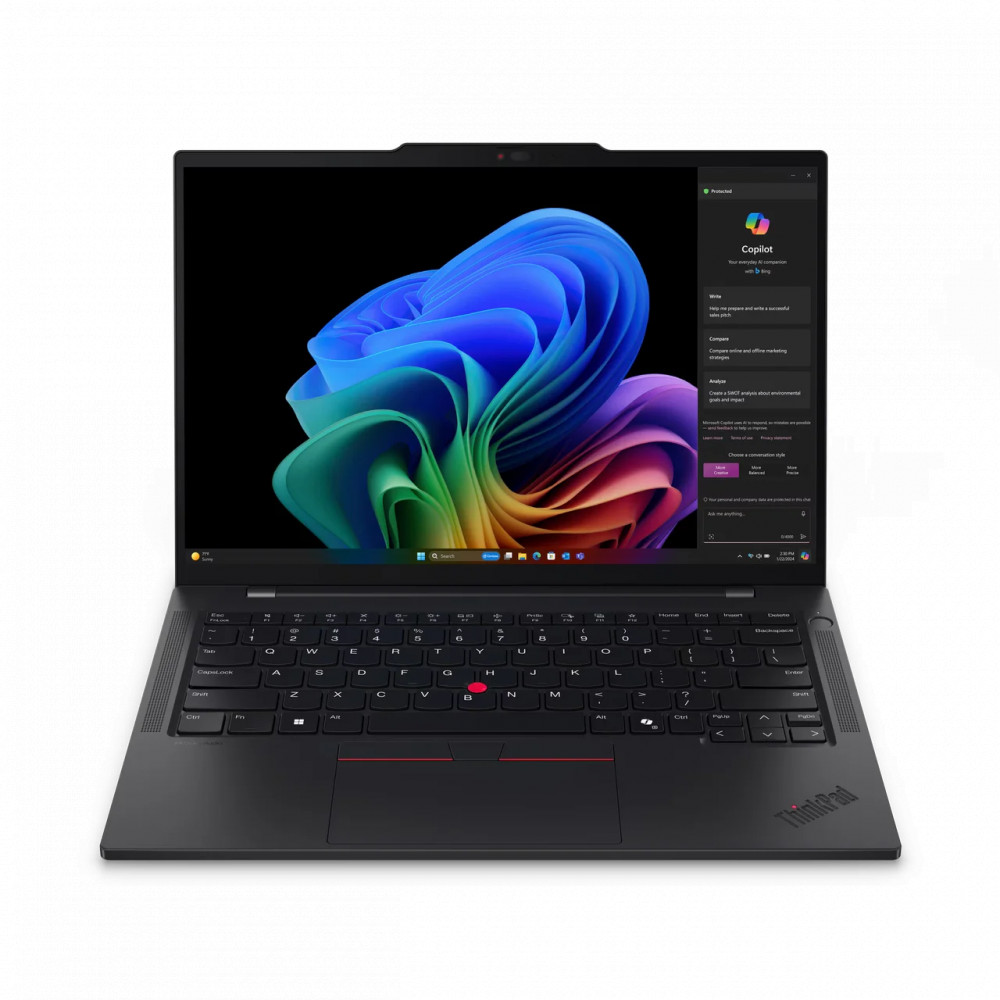 Ноутбук Lenovo ThinkPad T14s Gen 6 21N1000DRT 14 ", FHD 1920x1080 (16:9), Qualcomm, Snapdragon X Elite, 32 Гб, 512 ГБ, Qualcomm® Adreno™ GPU, Windows 11 Pro - миниатюра 6